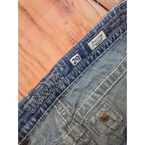 Miss Me Womens Embellished Bootcut Raw Hem Jeans 29x30 - Picture 6 of 11